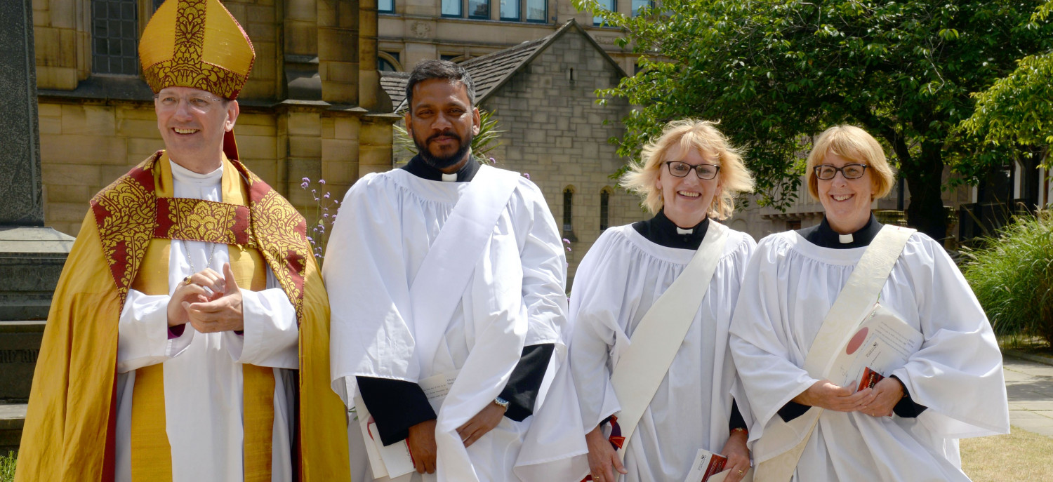 Clergy at an ordination service