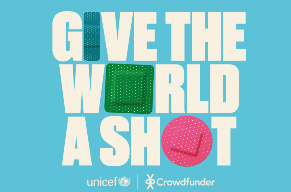 Give the world a shot campaign logo