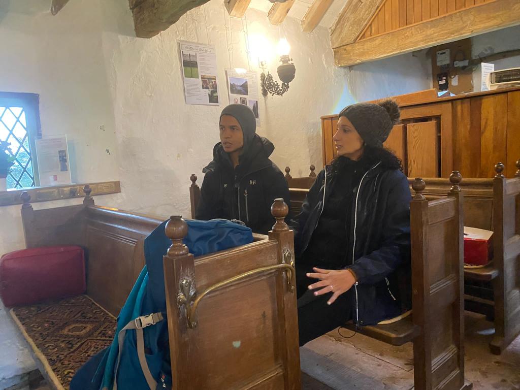 Inside the church at Scafell Pike