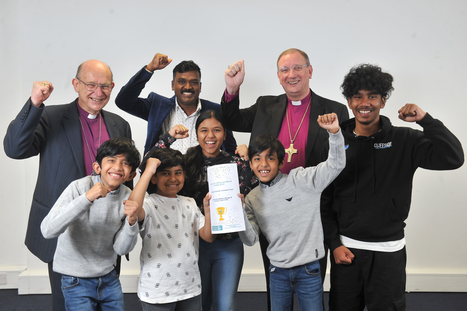 the Tech Team with the Bishops of Middleton and Bolton