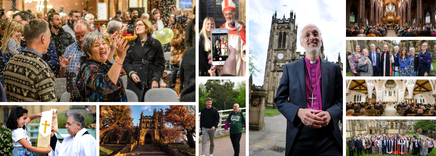 Montage of church communities in Manchester